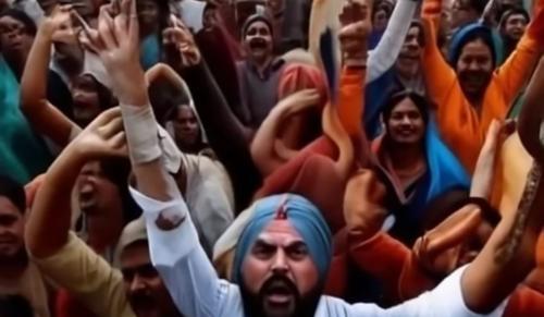 Farmers protest at Shambhu border