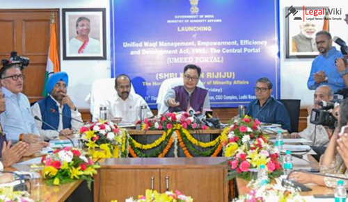 Union Minister Kiren Rijiju Launches UMEED Portal to Monitor Waqf Properties