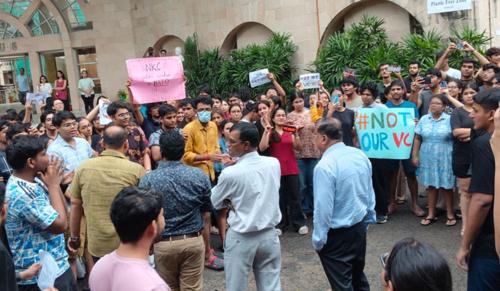 WBNUJS Students Demand Resignation of Vice-Chancellor Nirmal Kanti Chakrabarti